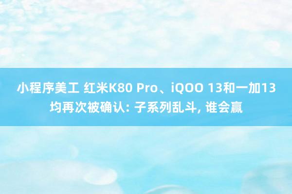 小程序美工 红米K80 Pro、iQOO 13和一加13均再次被确认: 子系列乱斗, 谁会赢